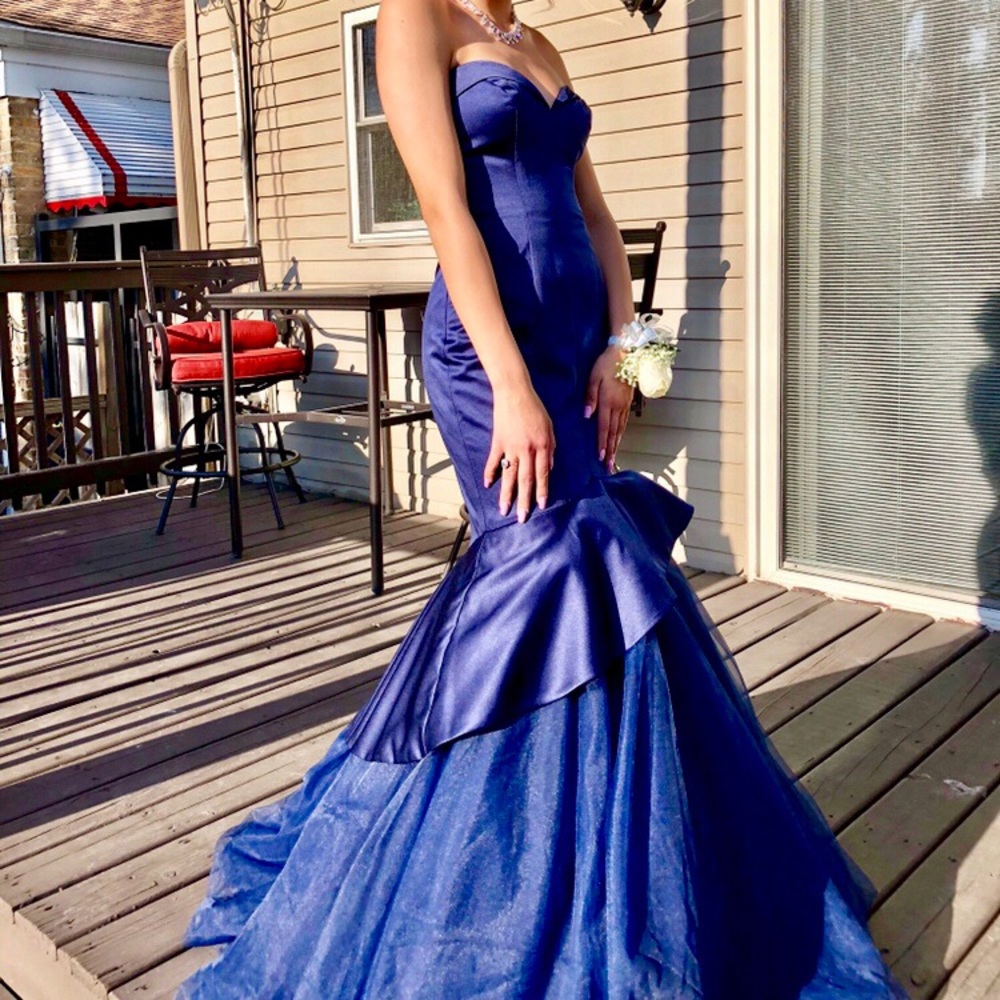 Zac Posen Mermaid Dress - Navy Size 0 / 2